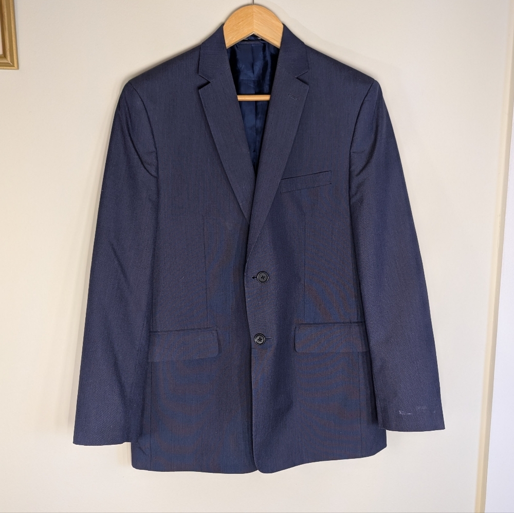Joseph & Feiss Size 20 Big & Tall Navy Blue Sport Coat Blazer | Two Button
